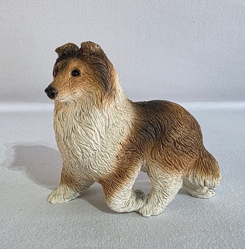Vintage Collie Sheltie Hund Figur handbemalt Sammlerstück 4 Zoll