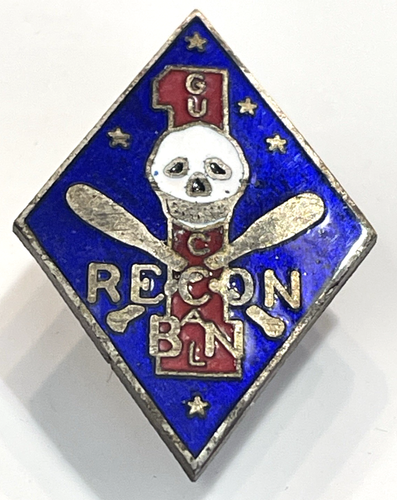 Uber Raro 1ª División de Marines RECON BN Batallón Hecho en Teatro Insignia DI USMC - Imagen 4 de 7