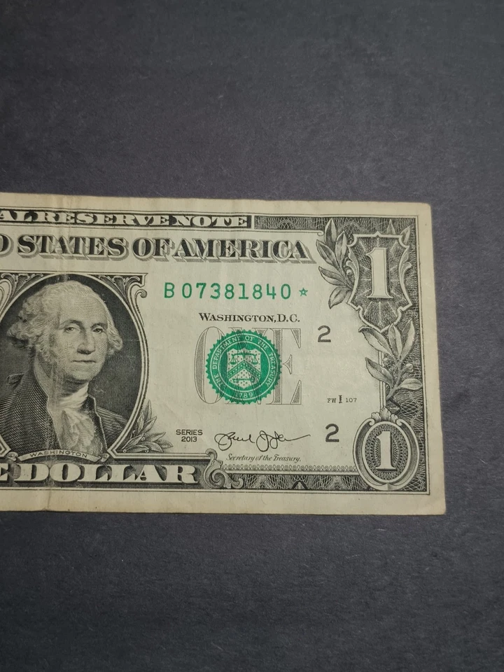 2013 $1 B NEW YORK BEP DUPLICATE RUN ⭐STAR NOTE FORTH WORTH TEXAS (B07381840*)⭐ - Image 4 of 4