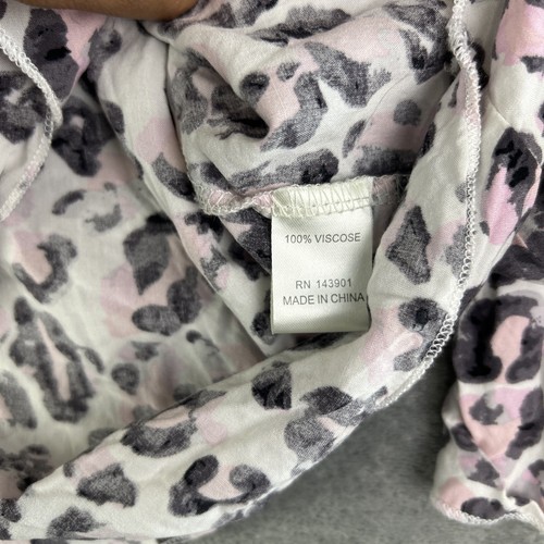 Coco & Carmen S / M Cheetah Pink Black Print Blouse Bell Sleeves Oversized Boxy - 第 10/10 張圖片