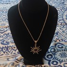 Silver Tone Sun Pendant Chain Necklace, Adjustable, Lobster Clasp — photo 10