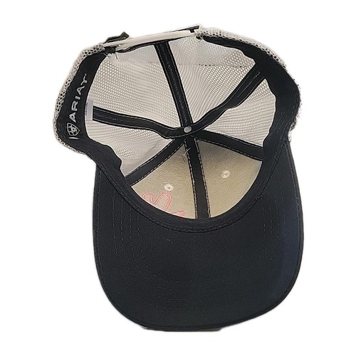 Ariat Cactus Snapback Trucker Hat Blue One Size Adjustable Embroidered Mesh Back - Picture 7 of 9