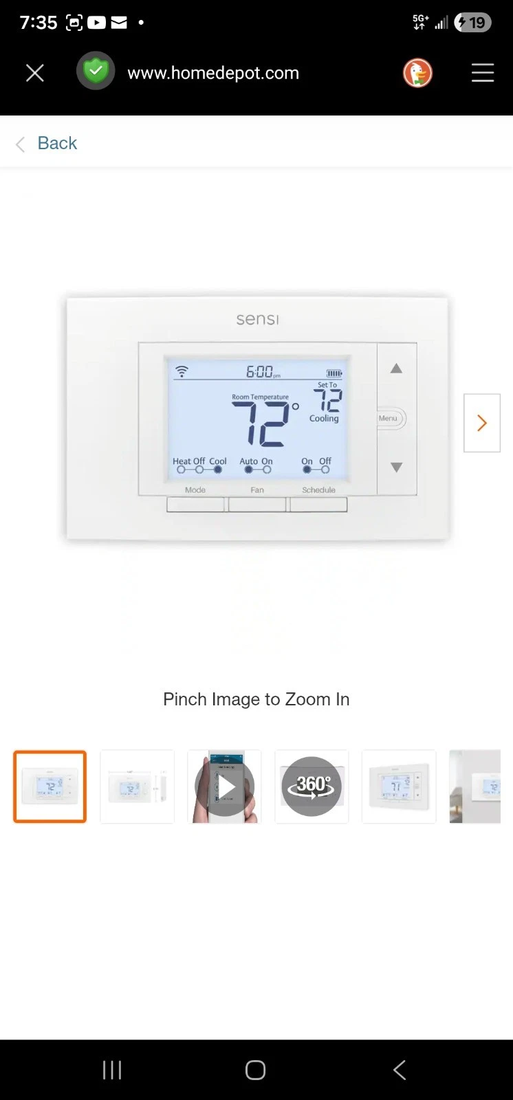 Sensi ST55U Smart Programmable Wi-Fi Thermostat White Digital Display Emerson
Opens in a new window
