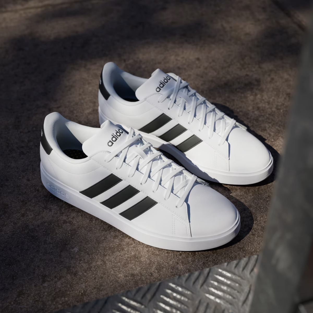 Size 11.5 - adidas Grand Court 2.0 White Black for sale online | eBay
