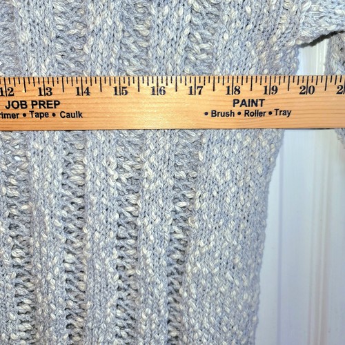Mystree Ophelia offener Strickpullover Gr. Large hellblau Leiterstich Langarm - Bild 14 von 16