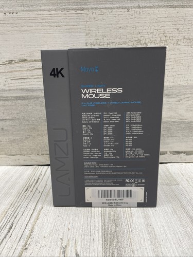 Lamzu Maya 4K Wireless Gaming Mouse 26000 DPI - Gray - Afbeelding 3 van 17