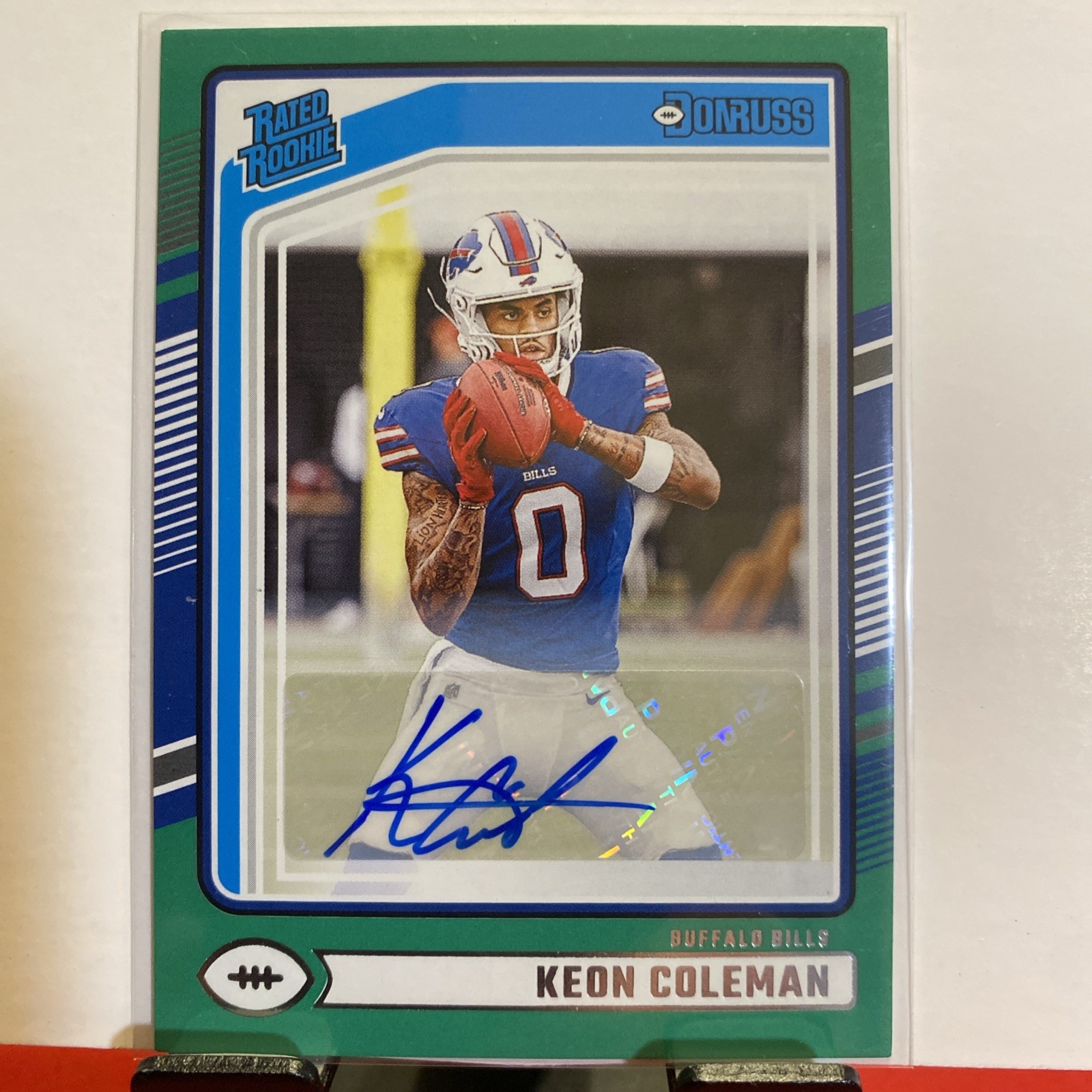 2024 Donruss Football Keon Coleman Rated Rookie Green Auto #358
