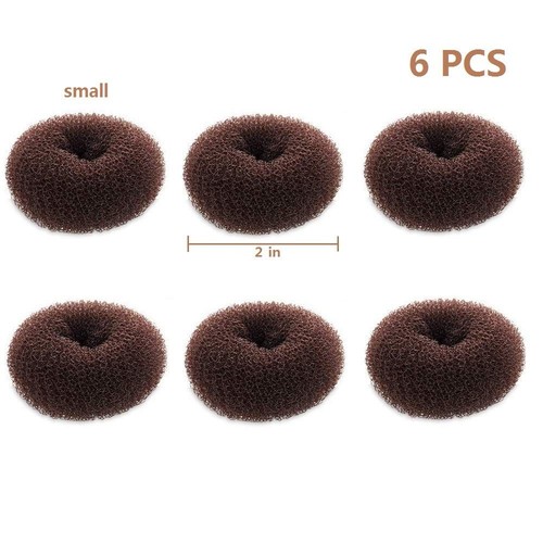Extra Small Bun Makers for Kids, 6 PCS 1 Count (Pack of 6), Dark Brown - Picture 5 of 5