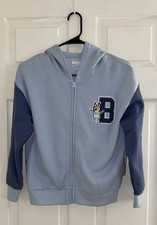 NWT BLUEY Girls' Zip UP Hoodie Size 10/12 Blue Full Zip Knit