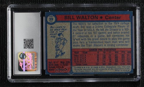 1974-75 Topps Bill Walton #39 CGC 6 Rookie RC HOF - Picture 2 of 3