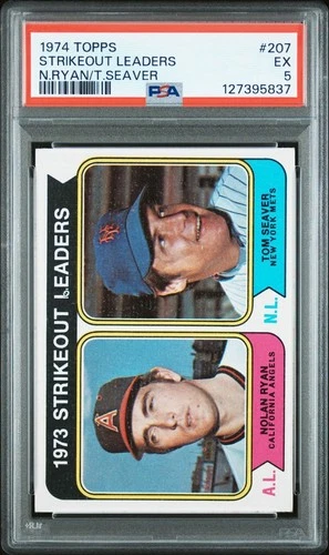 (PSA 5) 1974 Topps – Strikeout Leaders #207 [Nolan Ryan/Tom Seaver]