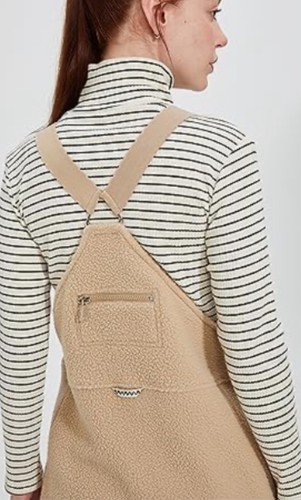 Mono con tirantes Sherpa de invierno calce suelto informal de lana difuso para mujer - Imagen 5 de 19