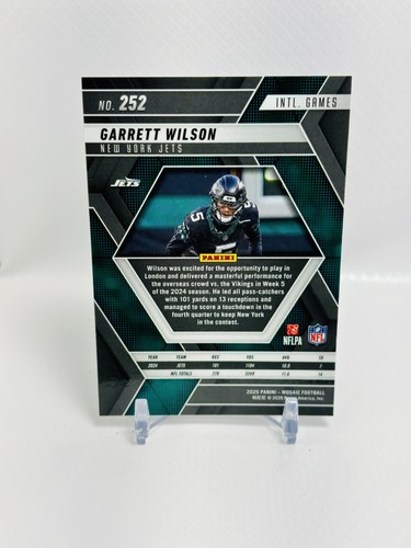 2025 Panini Mosaic Garrett Wilson International Germany Games #252 NY Jets - Bild 2 von 2