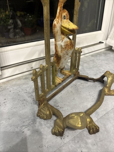 Pato Ganso Cigüeña Paraguas Soporte Bastón Lirio Almohadilla Pesada Francesa Art Nouveau Rana - Imagen 12 de 24