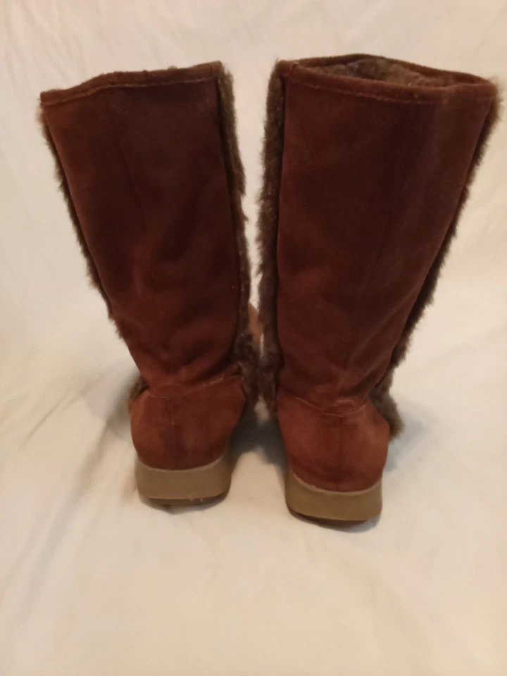 Report Nanuk женщин 8,5 цветочный вышитая замша кожи искусственного меха зимние ботинки - Изображение 3 из 4