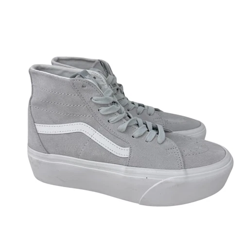 Scarpe Vans SK8 Hi Top coniche Stackform unisex taglia M6 W7 5 grigio scamosciato stringate