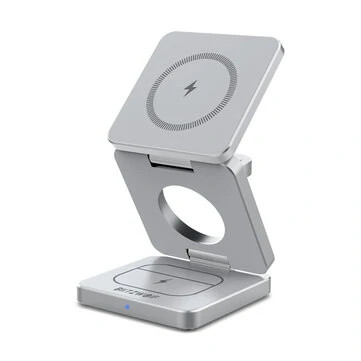 BlitzWolf BW-iw30 3-in-1 Foldable Magnetic 15W Wireless Charger Fast Charging St - 第 4/6 張圖片