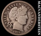 1911 Silver Barber Dime - Scarce  Better Date  No Reserve  #J9924