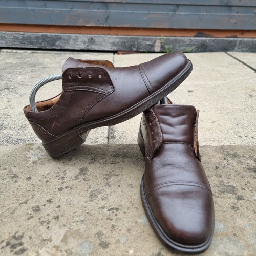 Hotter Comfort Concept Herren Braun Leder Elegant Schuhe UK 8 Smart Freizeit Dual Fit - Bild 2 von 14