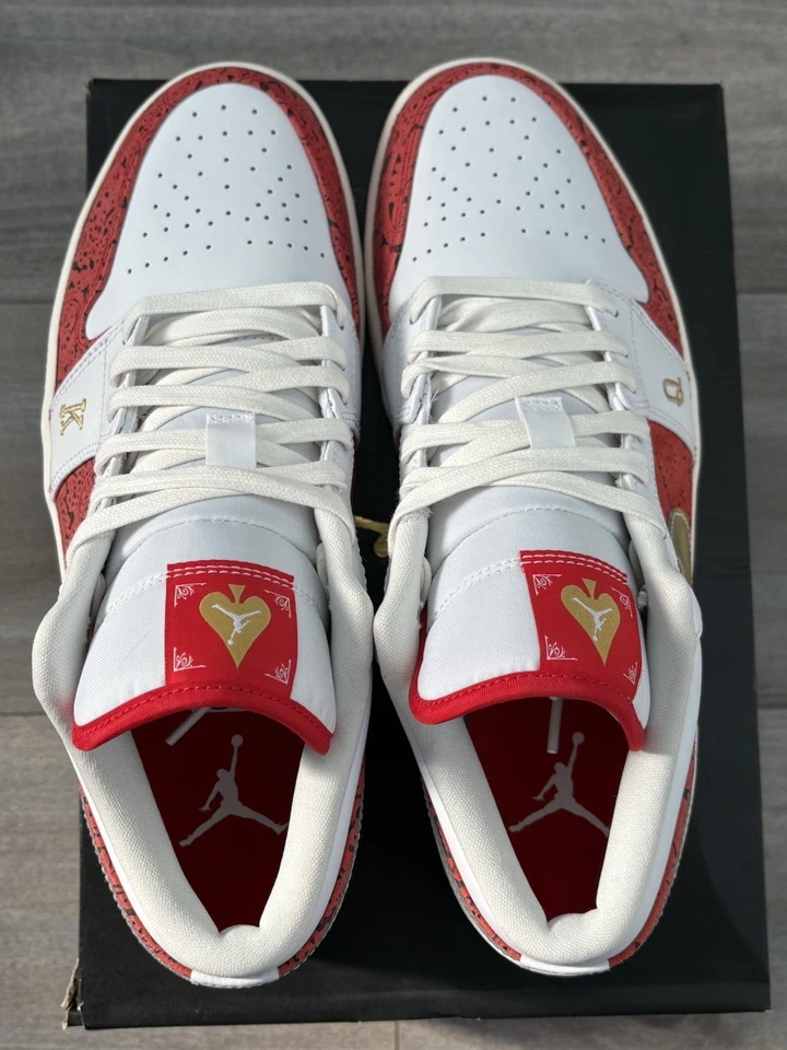 Tênis Air Jordan 1 SE masculino tamanho 11 Low Spades VNDS DJ5185-100 - Imagem 3 de 4