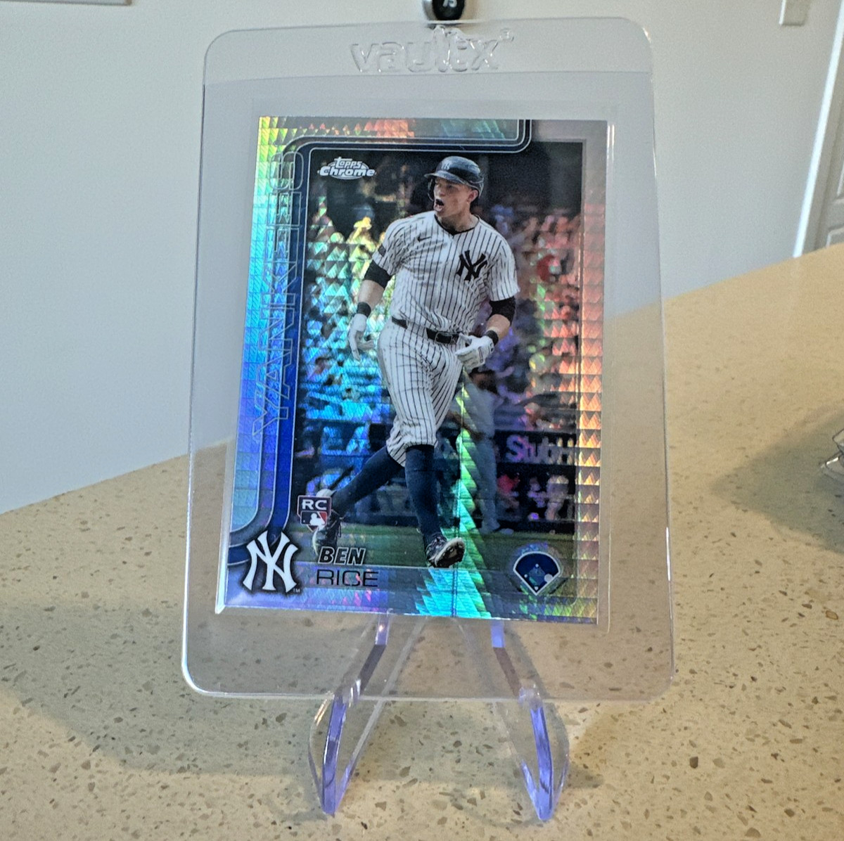 2025 Topps Chrome Ben Rice Rookie #139 Prism Refractor