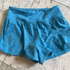 DSG Girls Sz L 14 Aqua Blue Athletic Running Shorts With Biker Shorts Built In