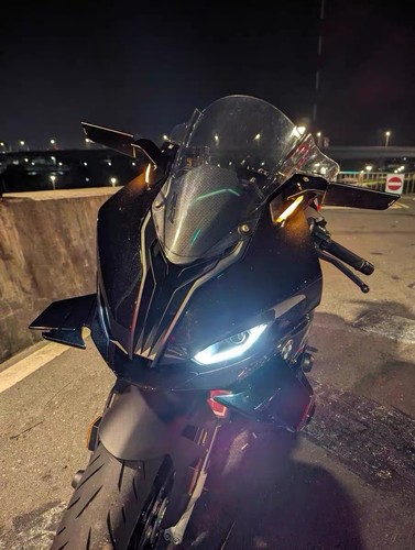 Wind Mirror Rear View Mirrors with LED Light For BMW S1000RR M1000RR 2019-2025 - Picture 3 of 17