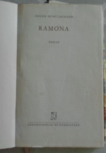 DDR : Ramona ++ Roman + Helen Hunt Jackson + 1961 - Picture 3 of 3