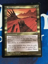 1x MTG Squandered Resources Visions Moderately Played Magic the Gathering