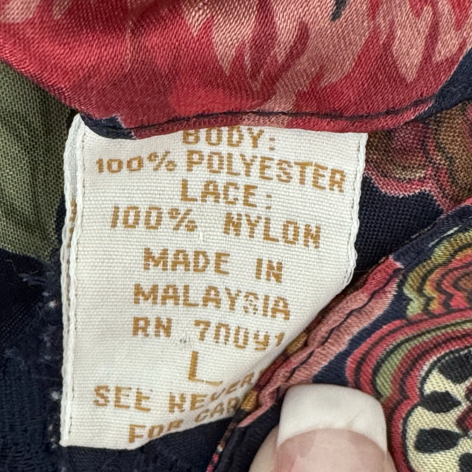 UNDERCOVER Camicia da notte vintage Victorias Secret donna grande etichetta oro blu navy rosa floreale EF