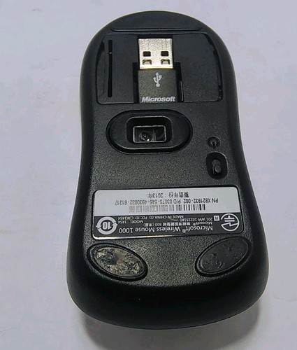 Microsoft 1000 Wireless Optical Mouse Model 1454 W/USB TESTED WORKS - Picture 2 of 3