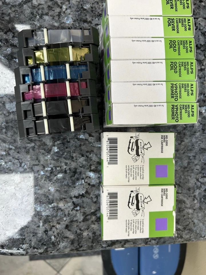 Alps MD Series Metallic Gold and Silver Printer Ink Cartridges Micro Dry - Image 3 of 4