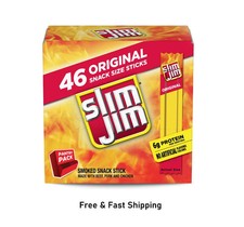 Slim Jim Smoked Snack Sticks with Beef, Pork & Chicken - Pack of 46