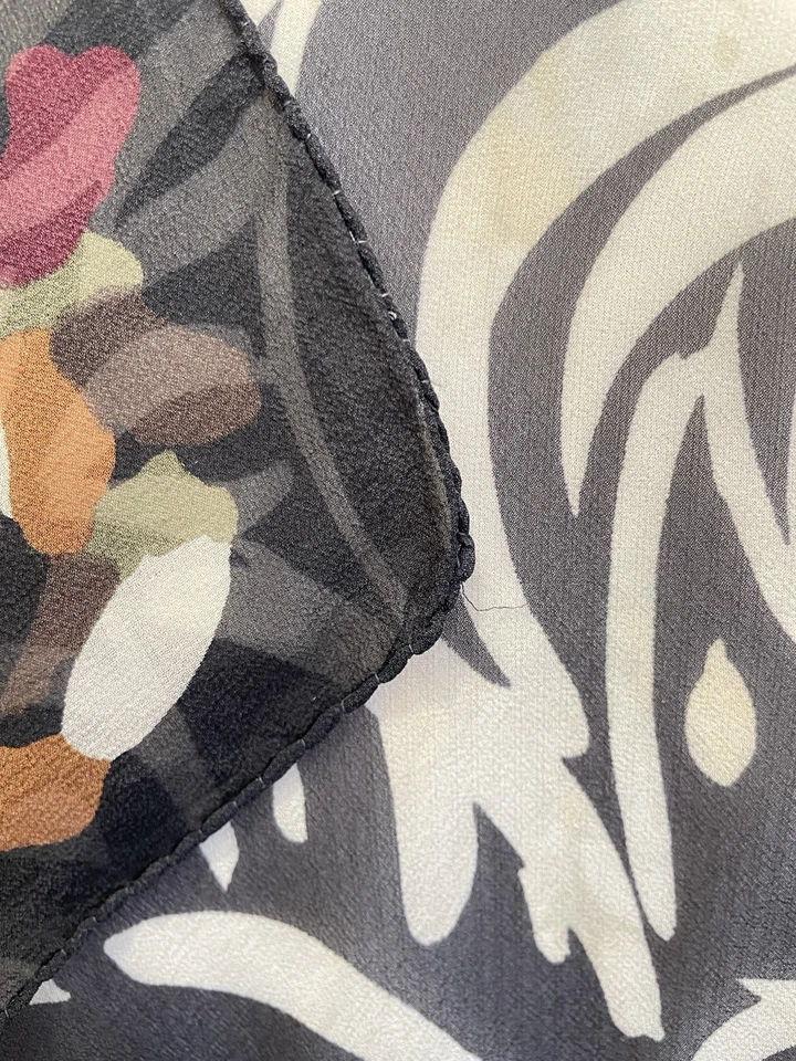 Bufanda de gasa de seda con estampado abstracto Missoni negra beige multicolor hecha en Italia Y8# Foto 3 de 4