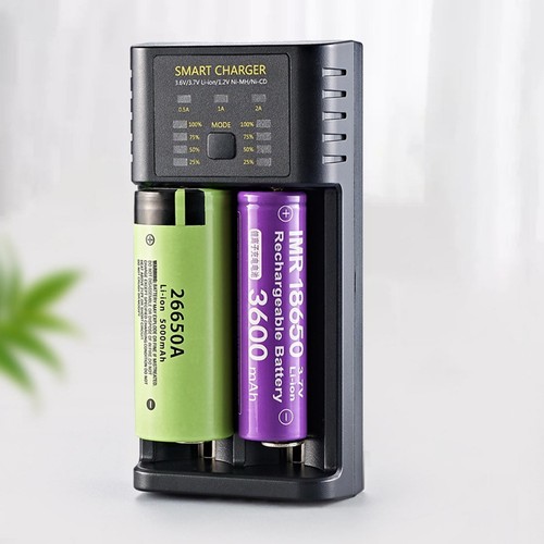 Dual Slot Lithium 18650 Ladegerät für LI-Ion/Imr 10400 21700 22650 - Afbeelding 2 van 7