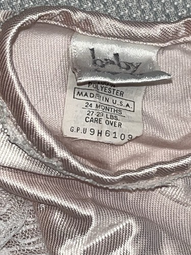 Vintage Baby Dior Pink Nightgown Christening Dress 24 Months - Picture 3 of 11