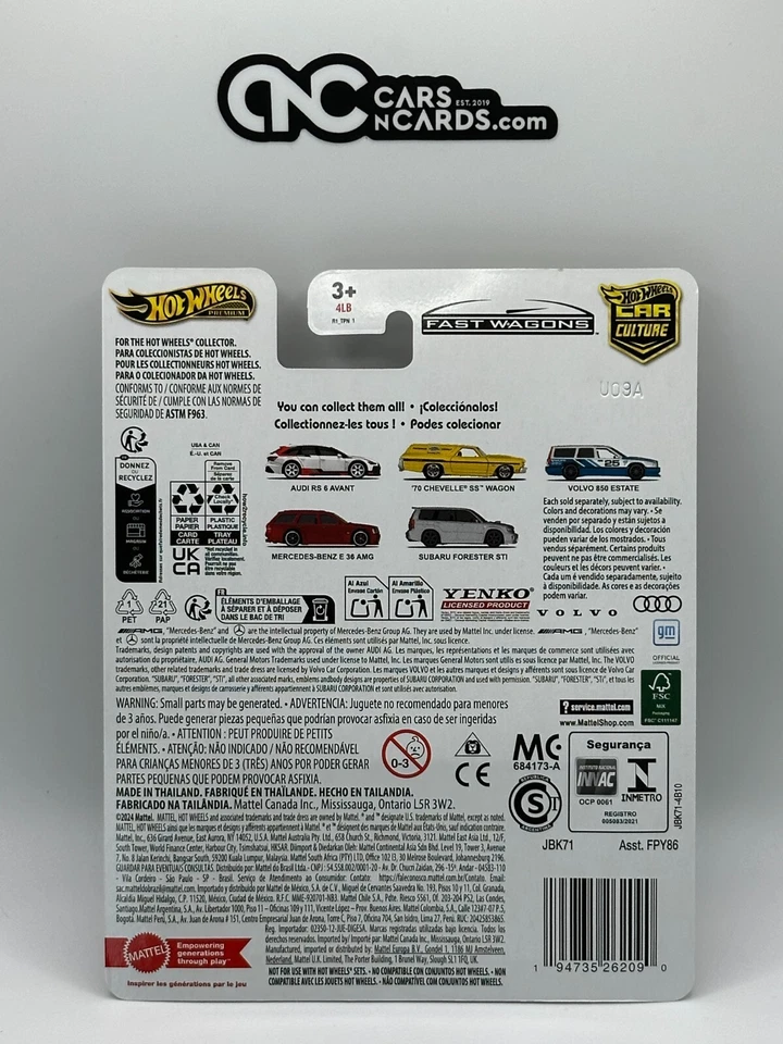 Vagones rápidos Hot Wheels Premium Car Culture 2025 Audi RS 6 Avant Chase 0/5 Foto 4 de 4