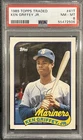 1989 Topps Traded Ken Griffey Jr. #41T RC Seattle Mariners MVP HOF PSA 8