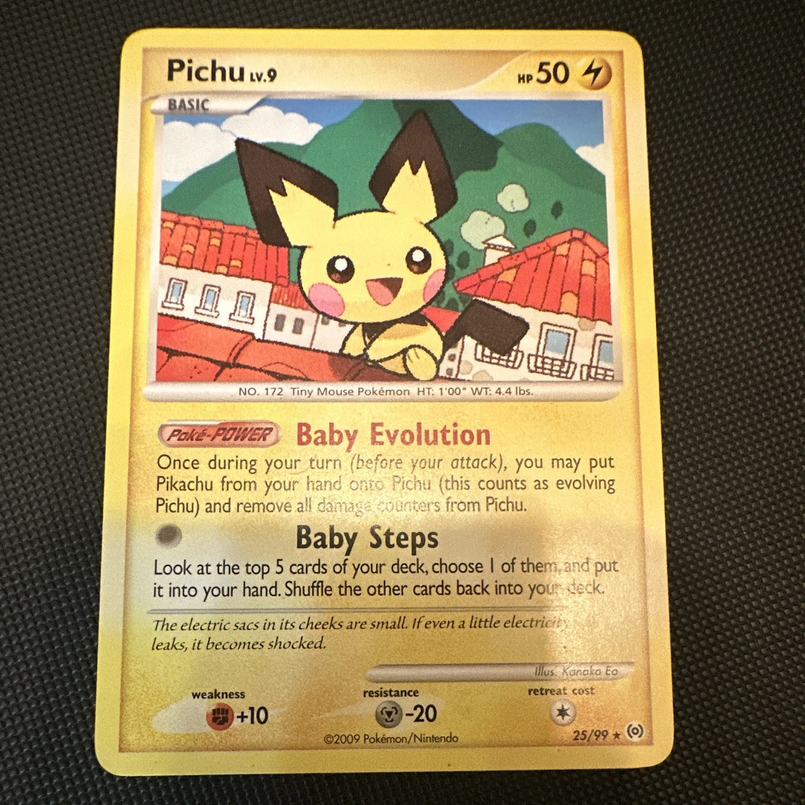 Pokemon TCG Pichu Platinum Rare Regular 25/99 English 2009 NM/LP