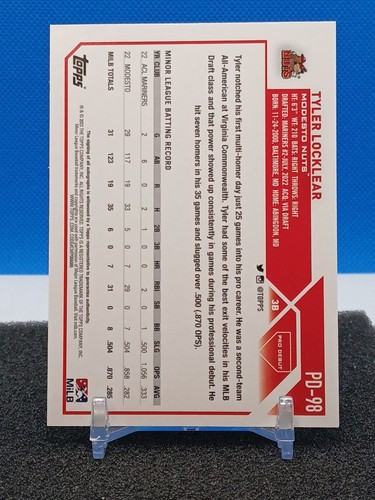Tyler Locklear Auto 2023 Topps Pro Debut PD-98 Modesto Nuts Arizona Diamondbacks - Picture 7 of 7