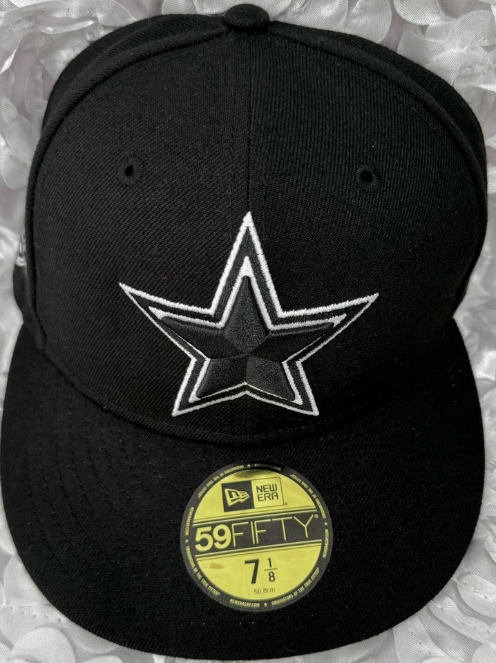 Dallas Cowboys New Era NFL 59FIFTY Gorra Hombres Ajustada Talla 7 1/8 Básica Negra Nueva con Etiquetas Foto 4 de 4