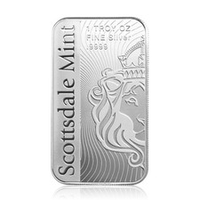 Scottsdale Mint 1oz 999 Fine Silver Bullion Bar 8.99 per troy oz