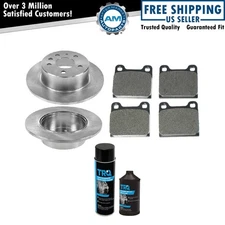 Rear Brake Rotor And Semi Metallic Pad Pair Kit 1154200072 w/Chemicals