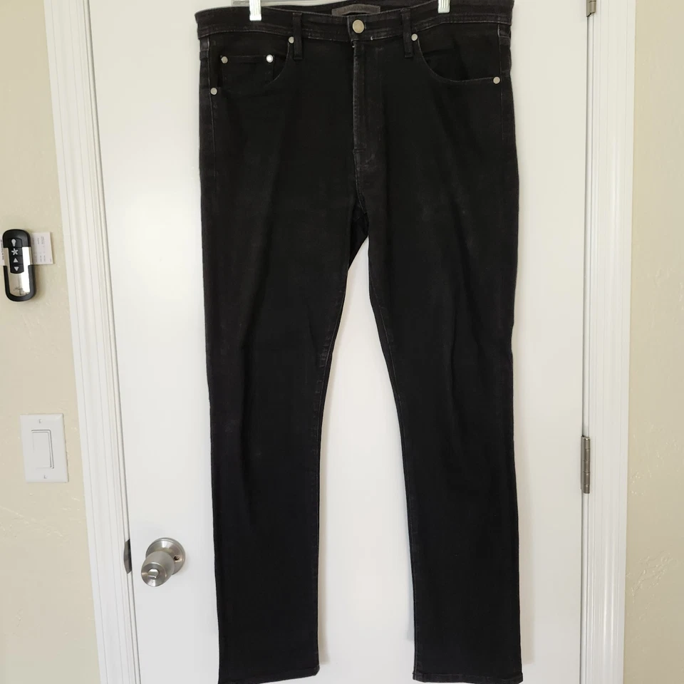 Pantalones de mezclilla informales de Murano 36x32 extra ajustados Evan Fit negros grunge punk ropa de calle Foto 3 de 4