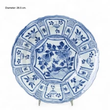 Chinese B&W porcelain dish, Wanli period, 17th ct.