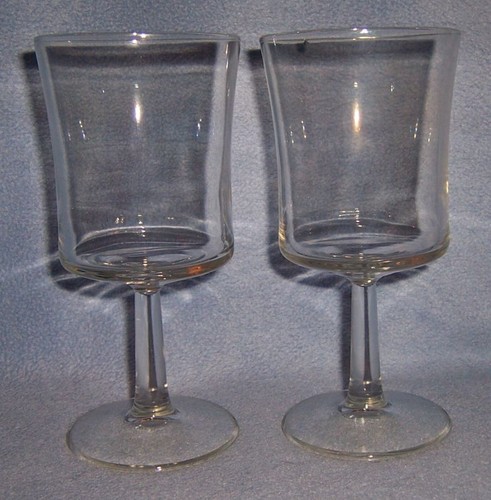 2 Lot KRISTALL Stielgläser Wasser KELCHE klar 10oz irid - Bild 2 von 5