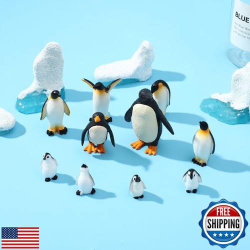 ONEST 21 Pieces Mini Penguin Figurines Set Polar Penguin Figurines Plastic Ar - Picture 3 of 5