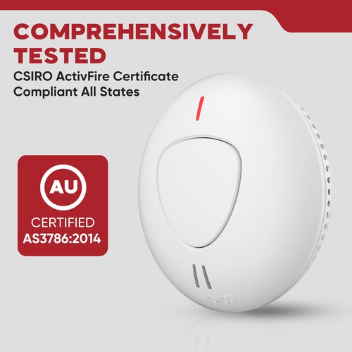 10 Pack Wireless Interconnected Photoelectric Smoke Alarm Detector With Remote - Picture 5 of 10