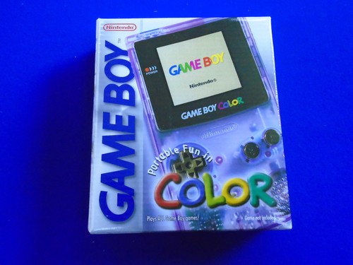 Gameboy Color Console CLEAR PURPLE Boxed Game Boy Colour Nintendo PAL - Picture 2 of 9