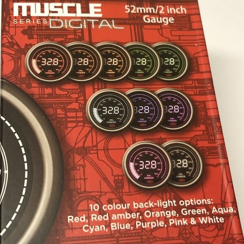 SAAS Muscle Digtal SG41240? EGT Pyro gauge 900 C Black 52mm 2" - Picture 2 of 6